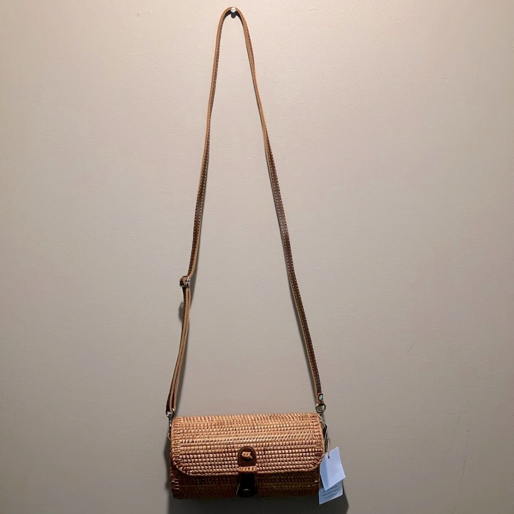 Genuine leather boho purse adjustable crossbody